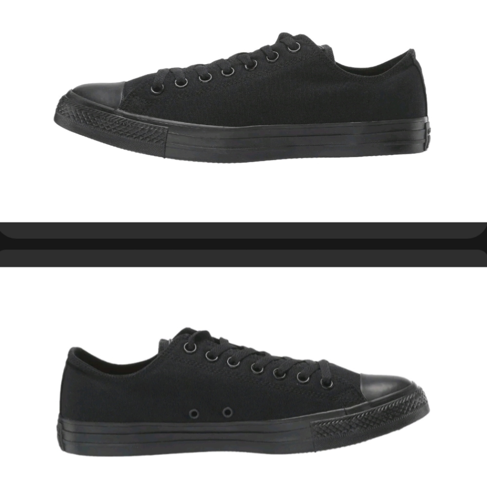 Black on black converse sneakers